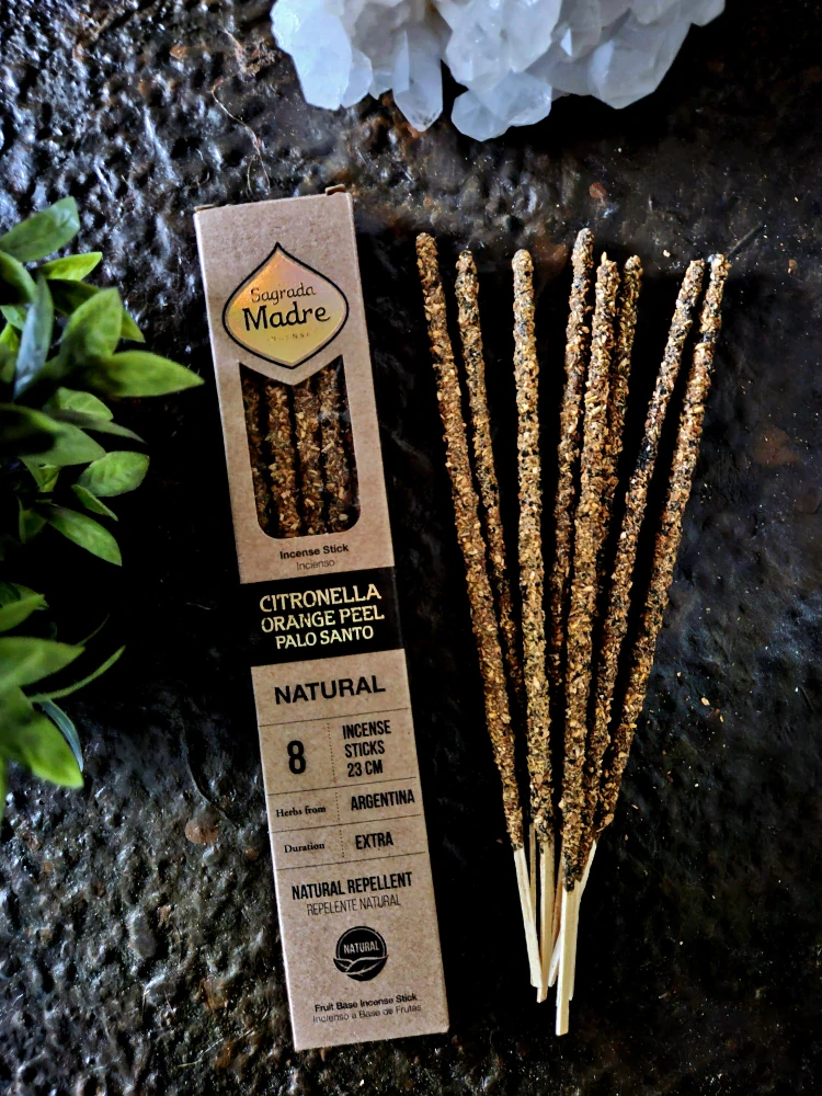 SAGRADA MADRE VONNÉ TYČINKY - CITRONELA, POMERANČOVÁ KŮRA, PALO SANTO